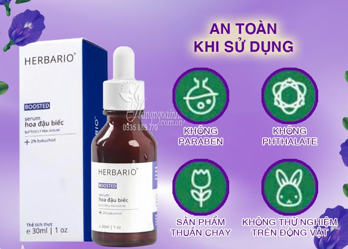 Boosted serum hoa đậu biếc Herbario 30ml chính hãng 996