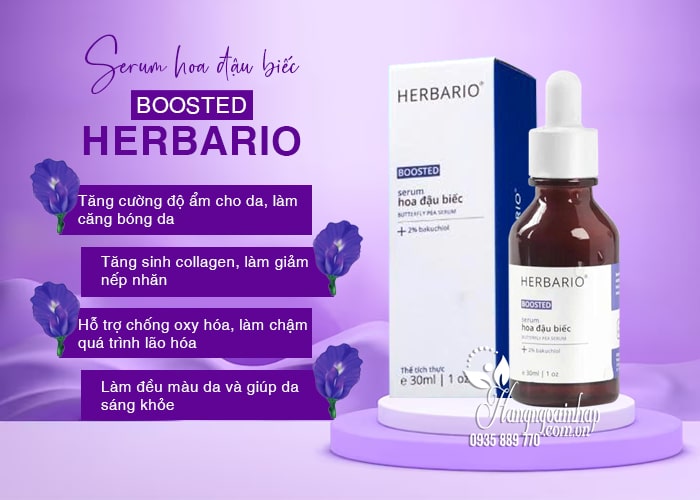 Boosted serum hoa đậu biếc Herbario 30ml chính hãng 55