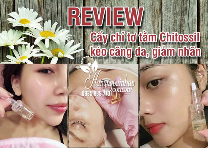 Cấy chỉ tơ tằm Chitossil 10 lọ Hàn Quốc, kéo căng da, giảm nhăn 5