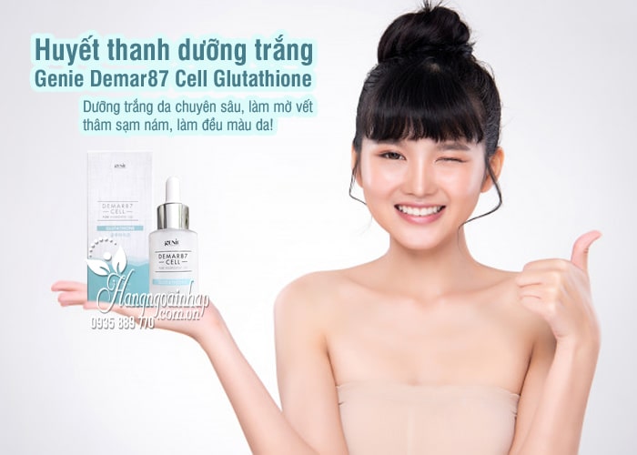 Huyết thanh dưỡng trắng Genie Demar87 Cell Glutathione 33ml 8