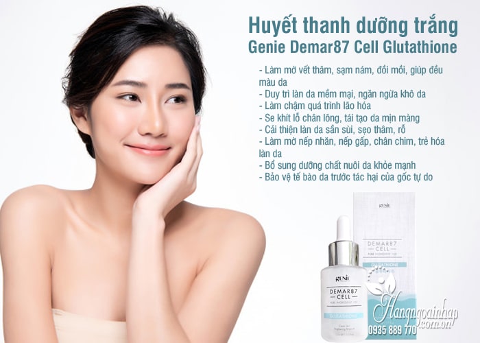 Huyết thanh dưỡng trắng Genie Demar87 Cell Glutathione 33ml 4