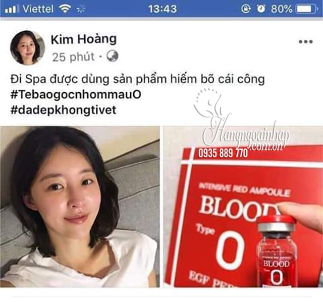 Huyết thanh tiểu cầu Intensive Red Ampoule Blood Type O 15 lọ 3