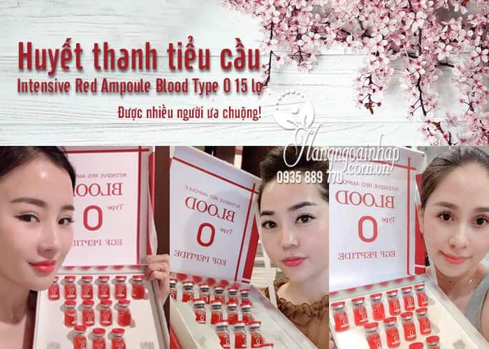 Huyết thanh tiểu cầu Intensive Red Ampoule Blood Type O 15 lọ 6