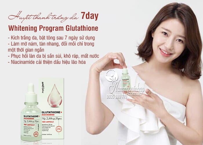 Huyết thanh trắng da 7 day whitening program glutathione 700 0