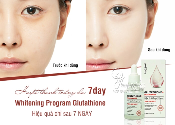 Huyết thanh trắng da 7 day whitening program glutathione 700 7