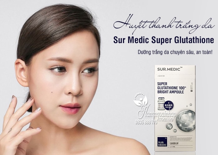 Huyết thanh trắng da Sur Medic Super Glutathione 100 Hàn Quốc 4