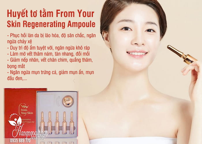 Huyết tơ tằm From Your Skin Regenerating Ampoule + Cream Set 4