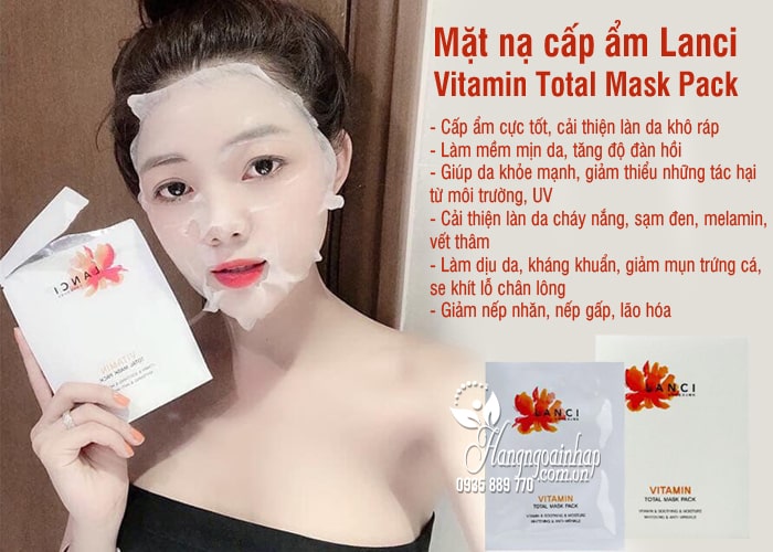 Mặt nạ cấp ẩm Lanci Vitamin Total Mask Pack của Hàn Quốc 5