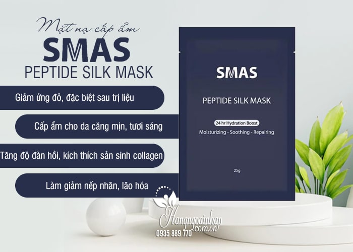 Mặt nạ cấp ẩm SMAS Peptide Silk Mask của Nhật Bản 0