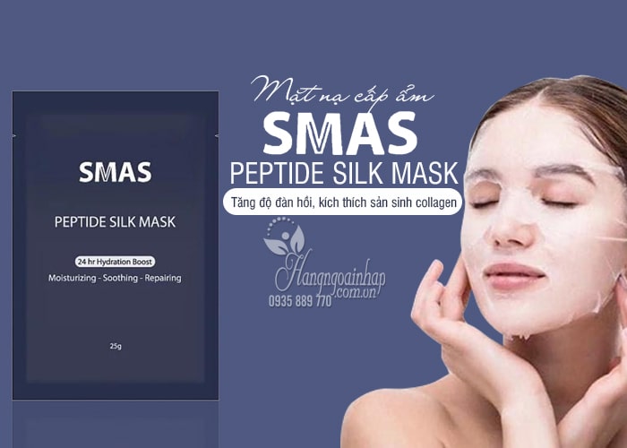 Mặt nạ cấp ẩm SMAS Peptide Silk Mask của Nhật Bản 7