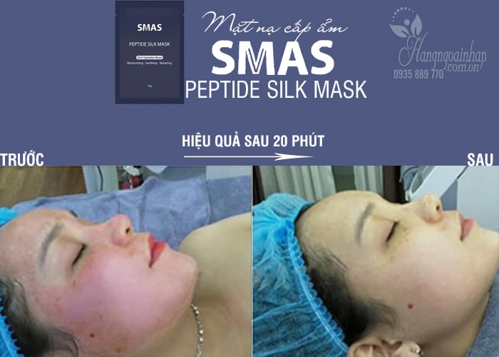 Mặt nạ cấp ẩm SMAS Peptide Silk Mask của Nhật Bản 1