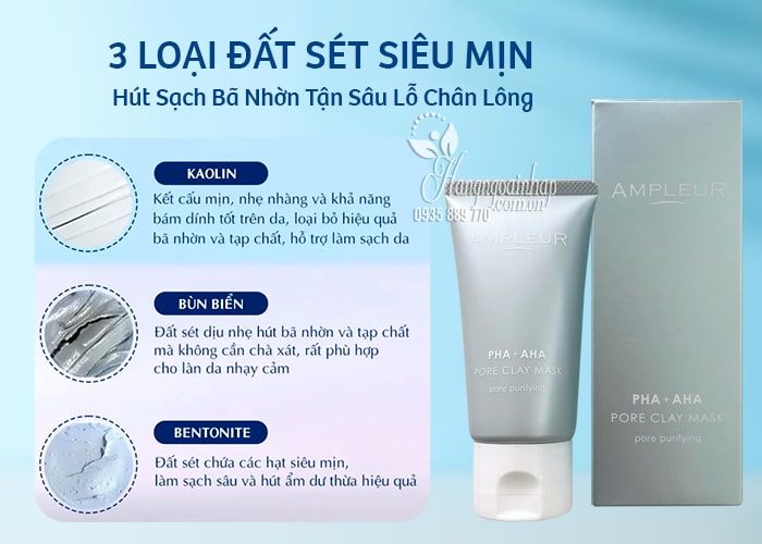 Thành phần của Mặt nạ đất sét Ampleur Pore Clay Mask 