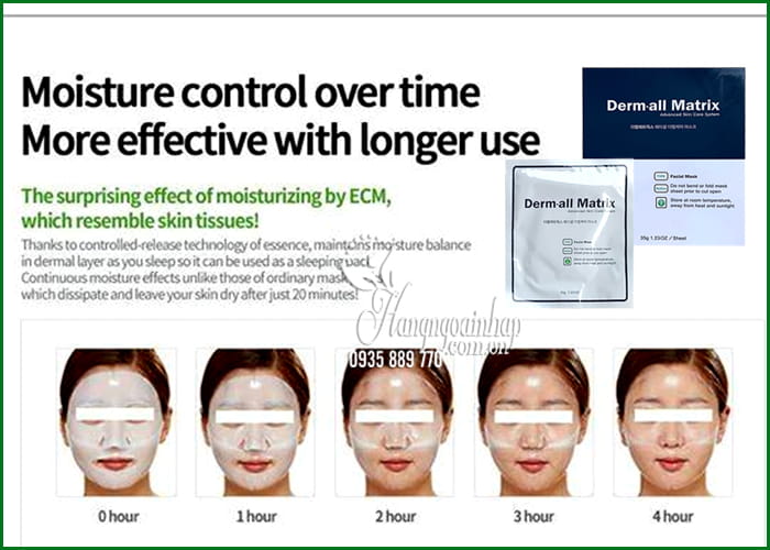 Mặt nạ Derm-All Matrix Mask Hàn Quốc trắng da, chống lão hóa 8