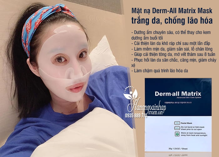 Mặt nạ Derm-All Matrix Mask Hàn Quốc trắng da, chống lão hóa 7