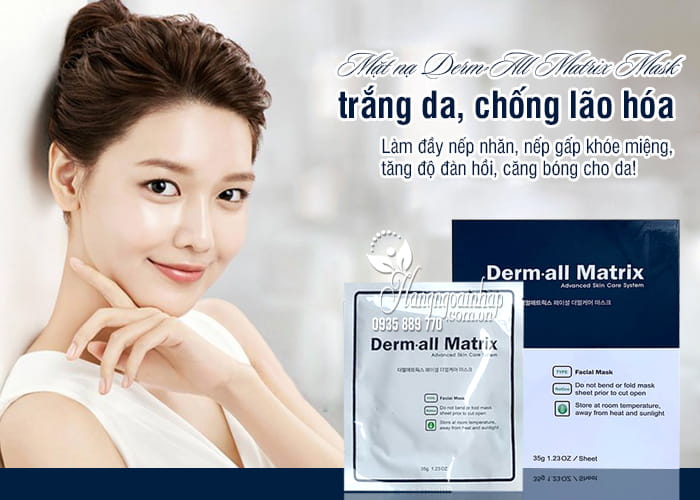 Mặt nạ Derm-All Matrix Mask Hàn Quốc trắng da, chống lão hóa 5