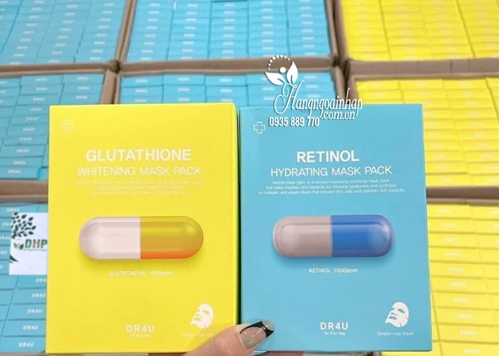 Mặt nạ DR4U Glutathione và Retinol Mask Pack Hàn Quốc 0