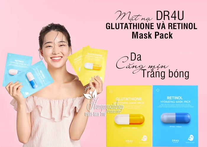 Mặt nạ DR4U Glutathione và Retinol Mask Pack Hàn Quốc 4