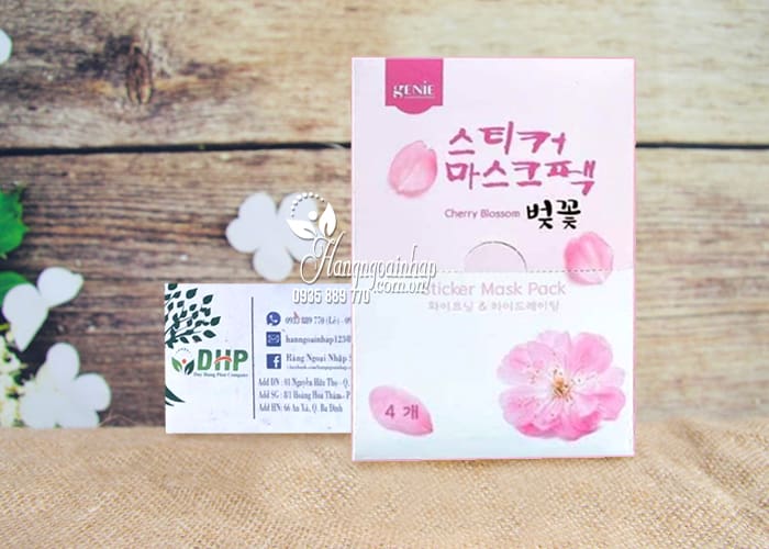 Mặt nạ hoa anh đào Genie Cherry Blossom Sticker Mask Pack 5