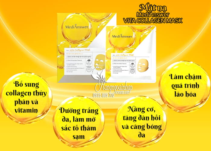 Mặt nạ MediAnswer Vita Collagen Mask của Hàn Quốc 3