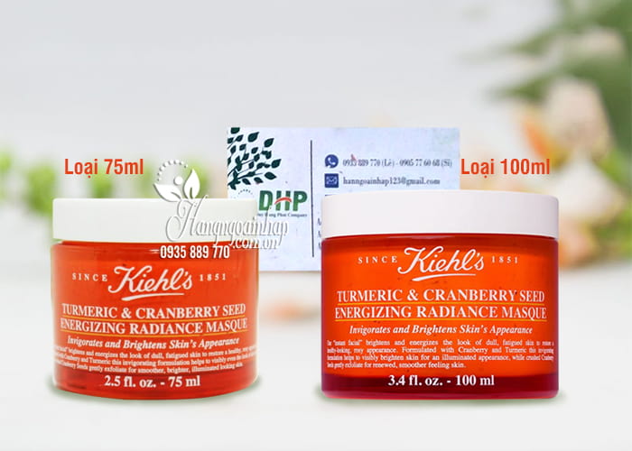 Mặt nạ nghệ Kiehl’s Turmeric & Cranberry Seed Energizing 75ml 9