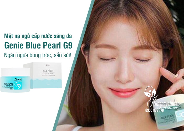 Mặt nạ ngủ cấp nước sáng da Genie Blue Pearl G9 Hàn Quốc  1