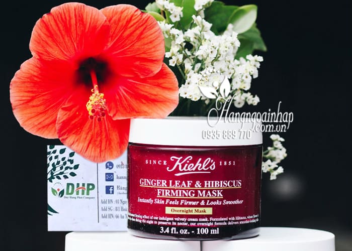 Mặt nạ ngủ Kiehl’s Ginger Leaf & Hibiscus Firming Mask 1