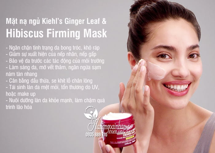 Mặt nạ ngủ Kiehl’s Ginger Leaf & Hibiscus Firming Mask 2