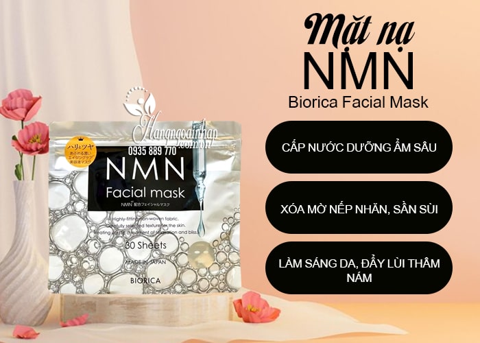 Mặt nạ NMN Biorica Facial Mask của Nhật Bản túi 30 miếng 34