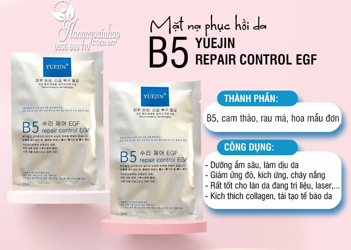 Mặt nạ phục hồi da B5 Yuejin Repair Control EGF của Hàn Quốc 1