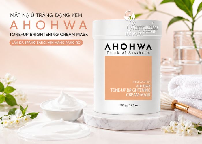 Mặt nạ ủ trắng da Ahohwa Tone Up Brightening Cream Mask 500g 90