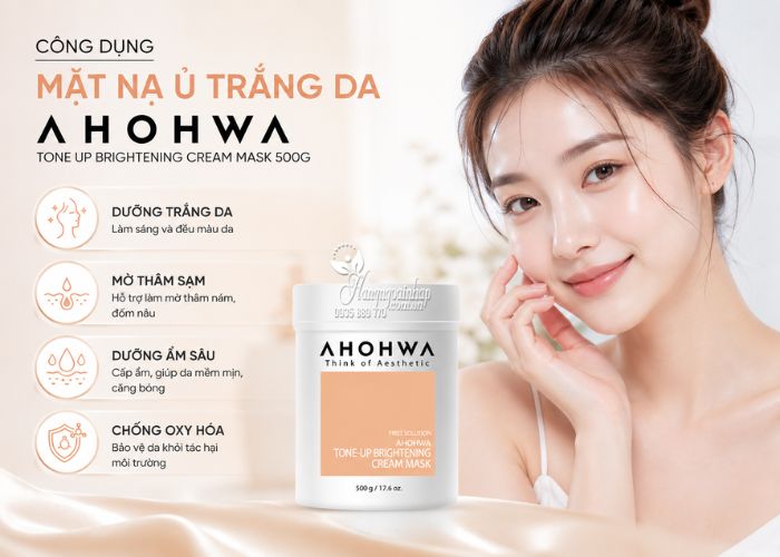Công dụng của mặt nạ ủ trắng da Ahohwa 500g