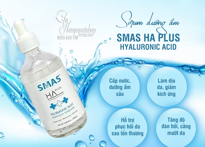 Serum dưỡng ẩm Smas HA Plus Hyaluronic Acid 100ml 5