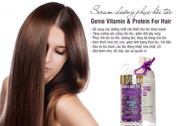 Serum dưỡng phục hồi tóc Genie Vitamin & Protein For Hair 2