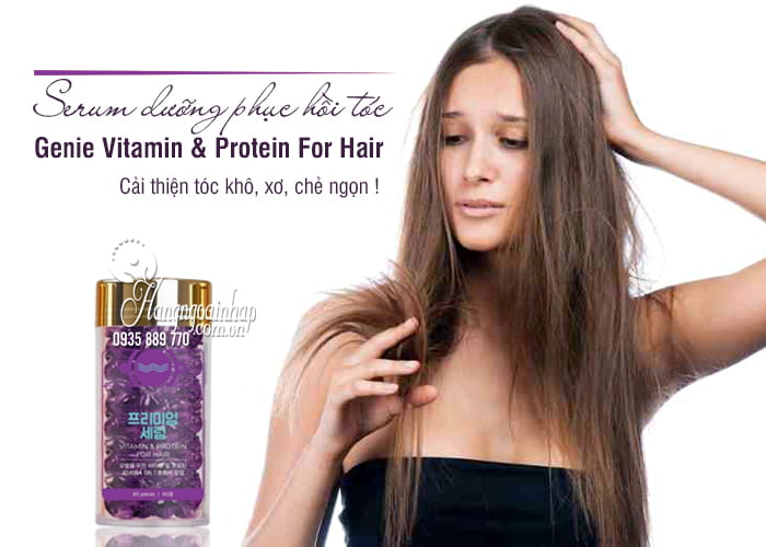 Serum dưỡng phục hồi tóc Genie Vitamin & Protein For Hair 1