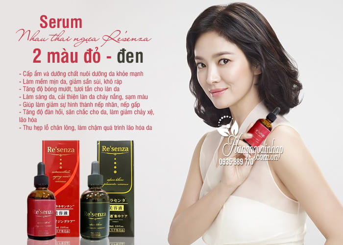 Serum nhau thai ngựa Re’senza Nhật Bản 60ml 2 màu đỏ - đen 5