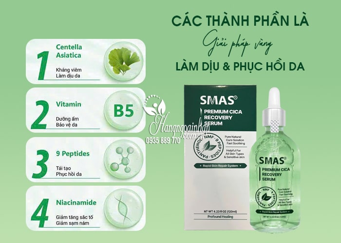 Serum phục hồi da Smas Premium Cica Recovery 120ml Hàn Quốc 7