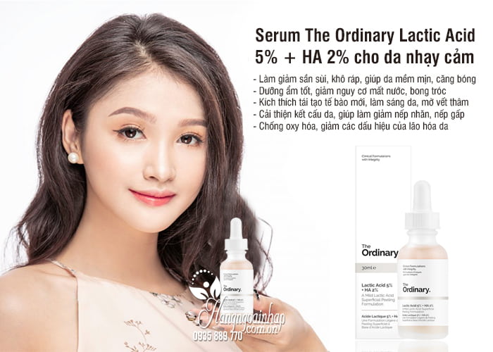 Serum The Ordinary Lactic Acid 5% + HA 2% cho da nhạy cảm 5