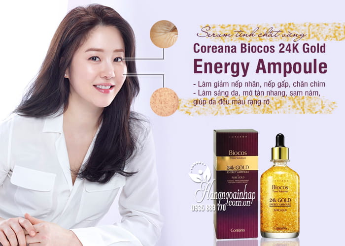 Serum tinh chất vàng Coreana Biocos 24K Gold Energy Ampoule 1