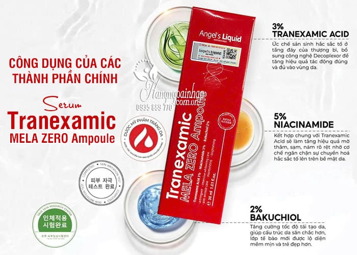 Serum Tranexamic Mela Zero Ampoule Angels Liquid 30ml Hàn Quốc 56