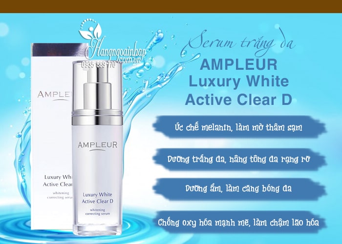 Serum trắng da Ampleur Luxury White Active Clear D 30ml 5