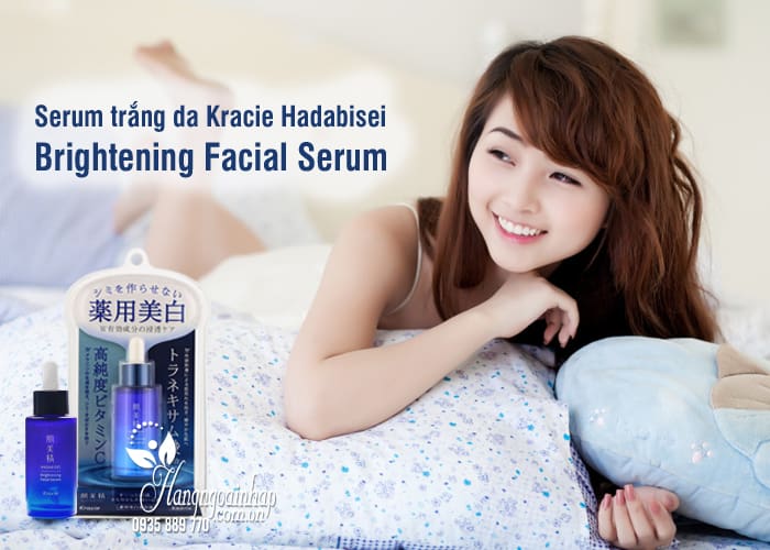 Serum trắng da Kracie Hadabisei Brightening Facial Serum  8