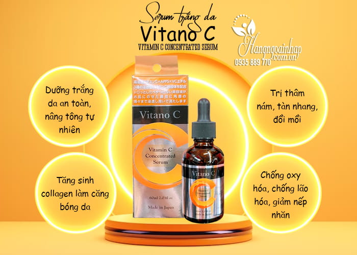 Serum trắng da Vitano C Vitamin C Concentrated Serum Nhật Bản 4