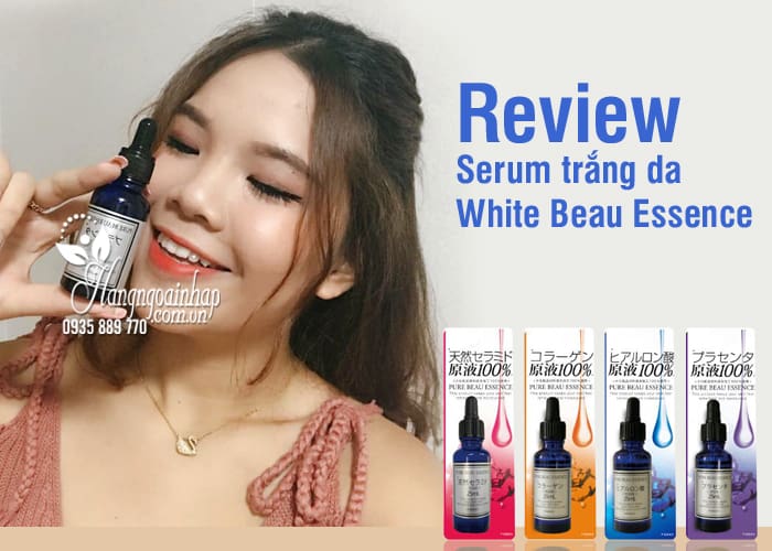 Serum trắng da White Beau Essence 25ml Nhật Bản đủ loại 5