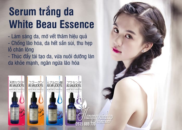 Serum trắng da White Beau Essence 25ml Nhật Bản đủ loại 3