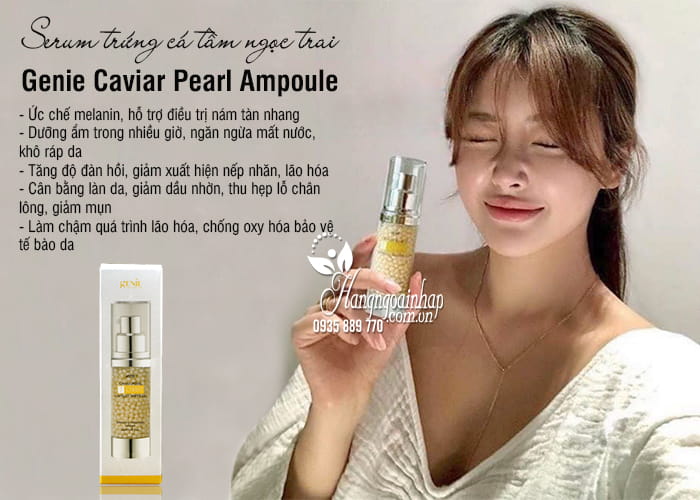 Serum trứng cá tầm ngọc trai Genie Caviar Pearl Ampoule 3