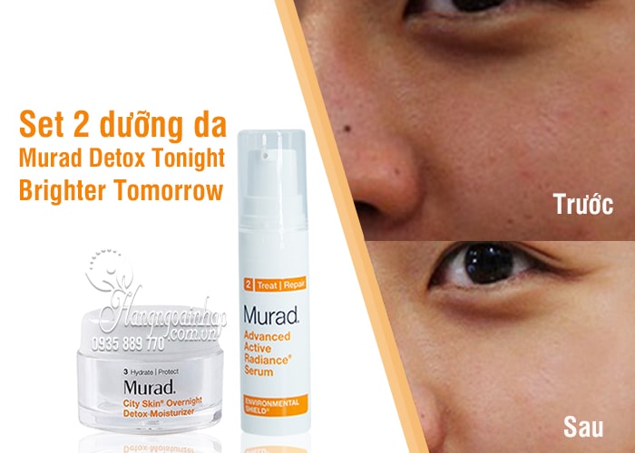 Set 2 dưỡng da Murad Detox Tonight Brighter Tomorrow của Mỹ 1