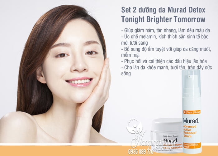 Set 2 dưỡng da Murad Detox Tonight Brighter Tomorrow của Mỹ 4