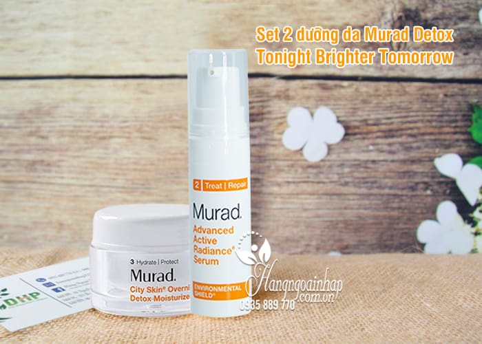 Set 2 dưỡng da Murad Detox Tonight Brighter Tomorrow của Mỹ 5