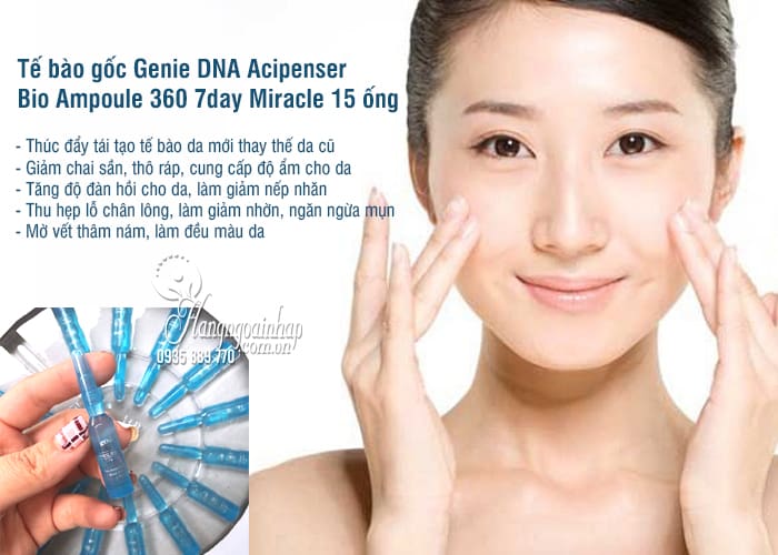 Tế bào gốc Genie DNA Acipenser Bio Ampoule 360 7day Miracle 15 ống 2