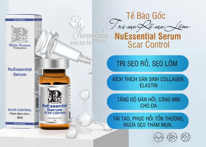 Tế bào gốc trị sẹo rỗ sẹo lõm NuEssential Serum Scar Control 5